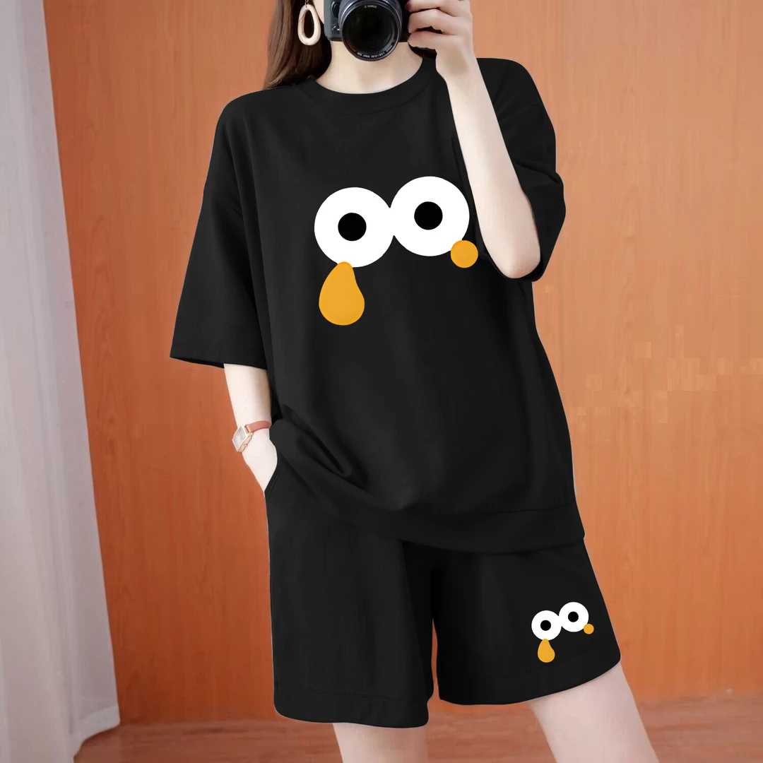 【有运费险】纯棉套装女士短袖大码运动时尚休闲宽松显瘦韩版夏季潮