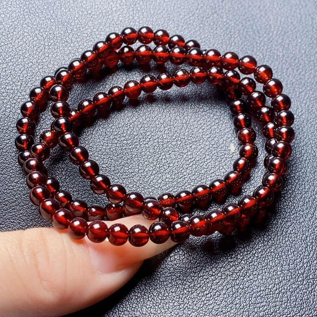 石榴石手链未镶嵌5.0 3圈 9a