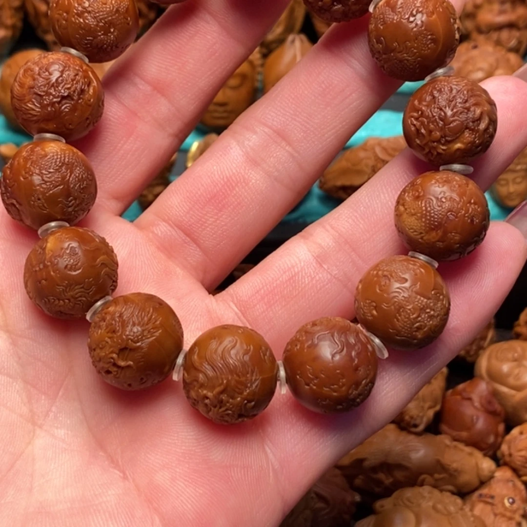 L***y橄榄核手串/手链整圆龙手串