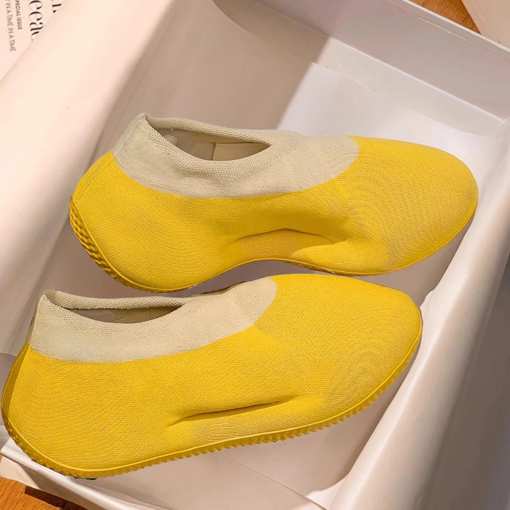 香蕉鞋女2025夏季软底踩屎感网红同款透气网面厚底增高ins潮老爹