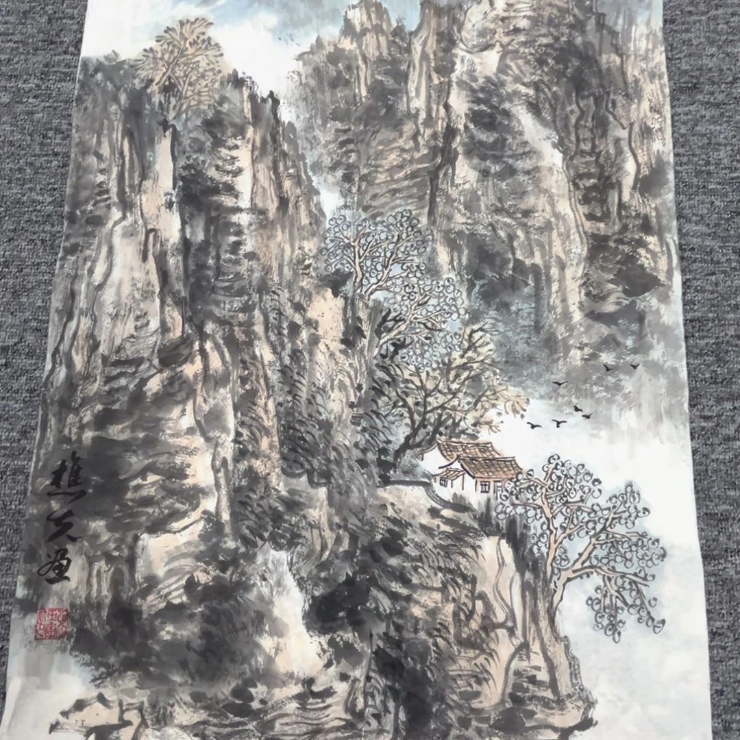 国画绘画作品多次参加68.45