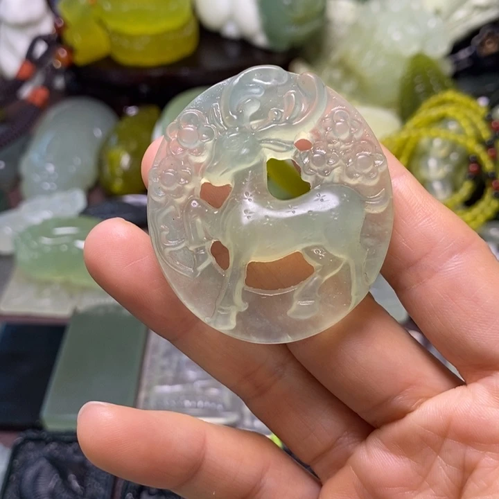 岫玉未镶嵌岫玉颈饰