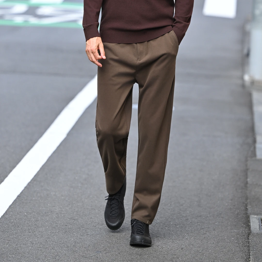 EDOT 秋冬季毛呢西装裤男士商务高级感呢子长裤微宽松直筒休闲裤