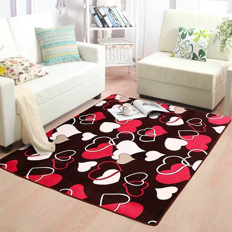 短绒地毯【珊瑚绒】家用床边毯卧室大面积客厅茶几垫耐脏榻榻米垫