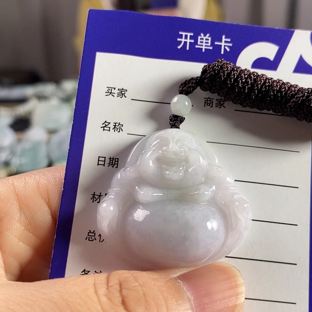 翡翠未镶嵌颈饰佛公