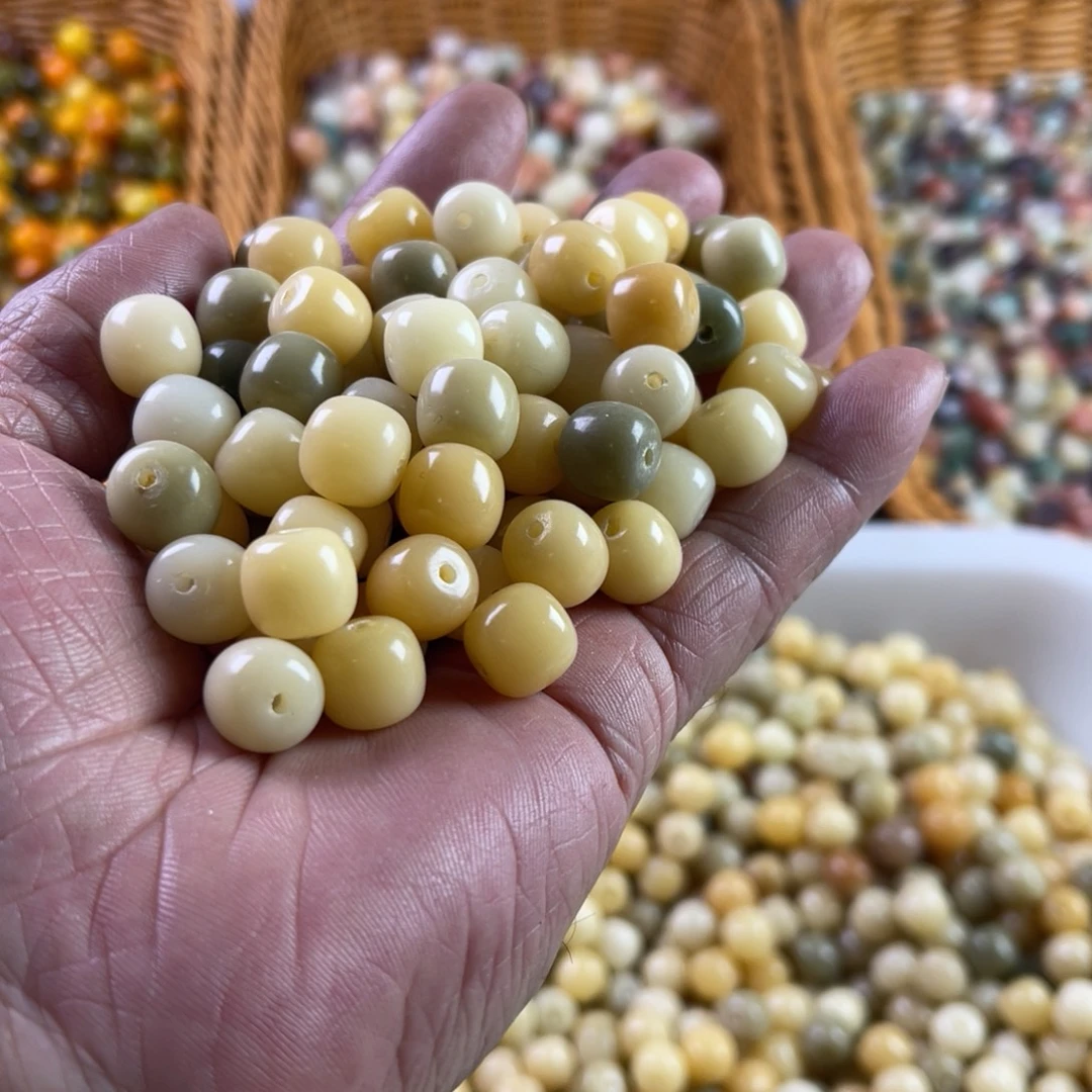 吊坠白玉菩提11-10糖果桶珠200颗