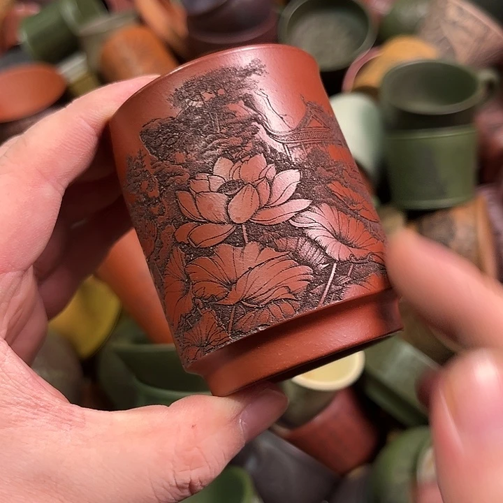 紫砂茶杯全手工紫砂主人杯
