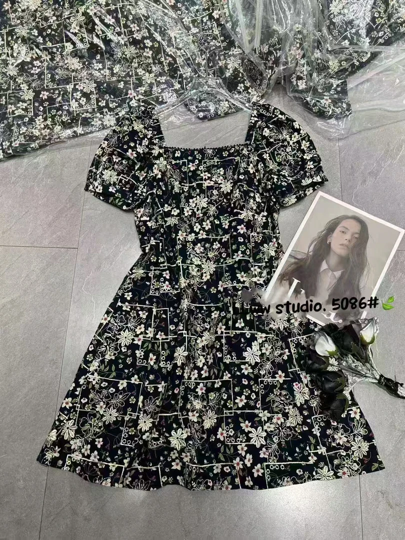 450.大码夏季小花裙5086款-裙长约92别机洗