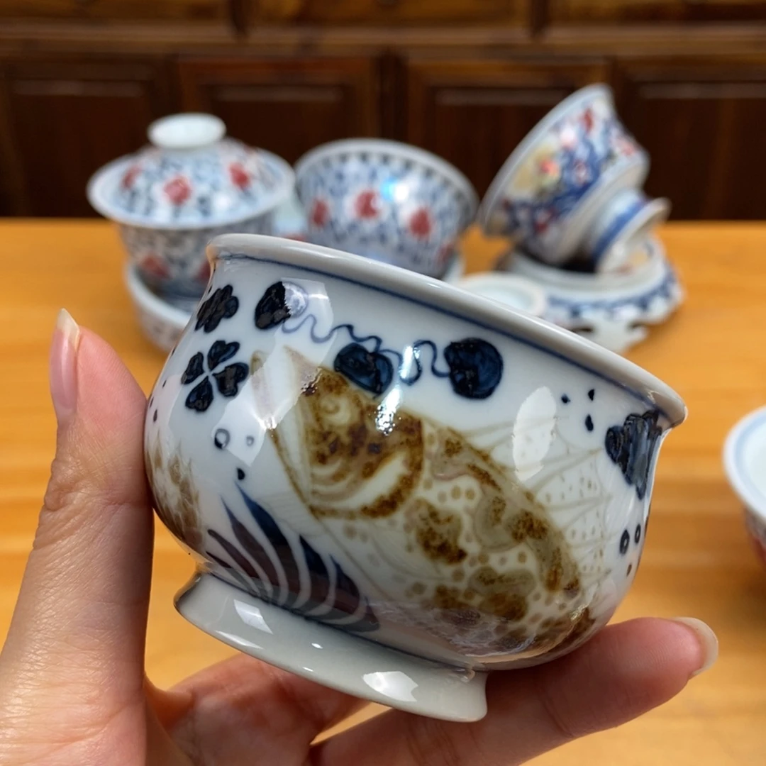 手绘现代茶具得古董