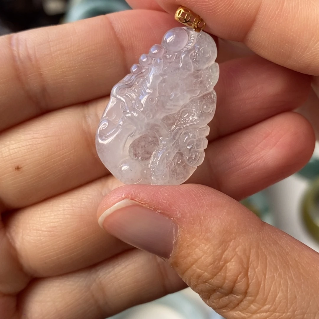翡翠未镶嵌挂件天然