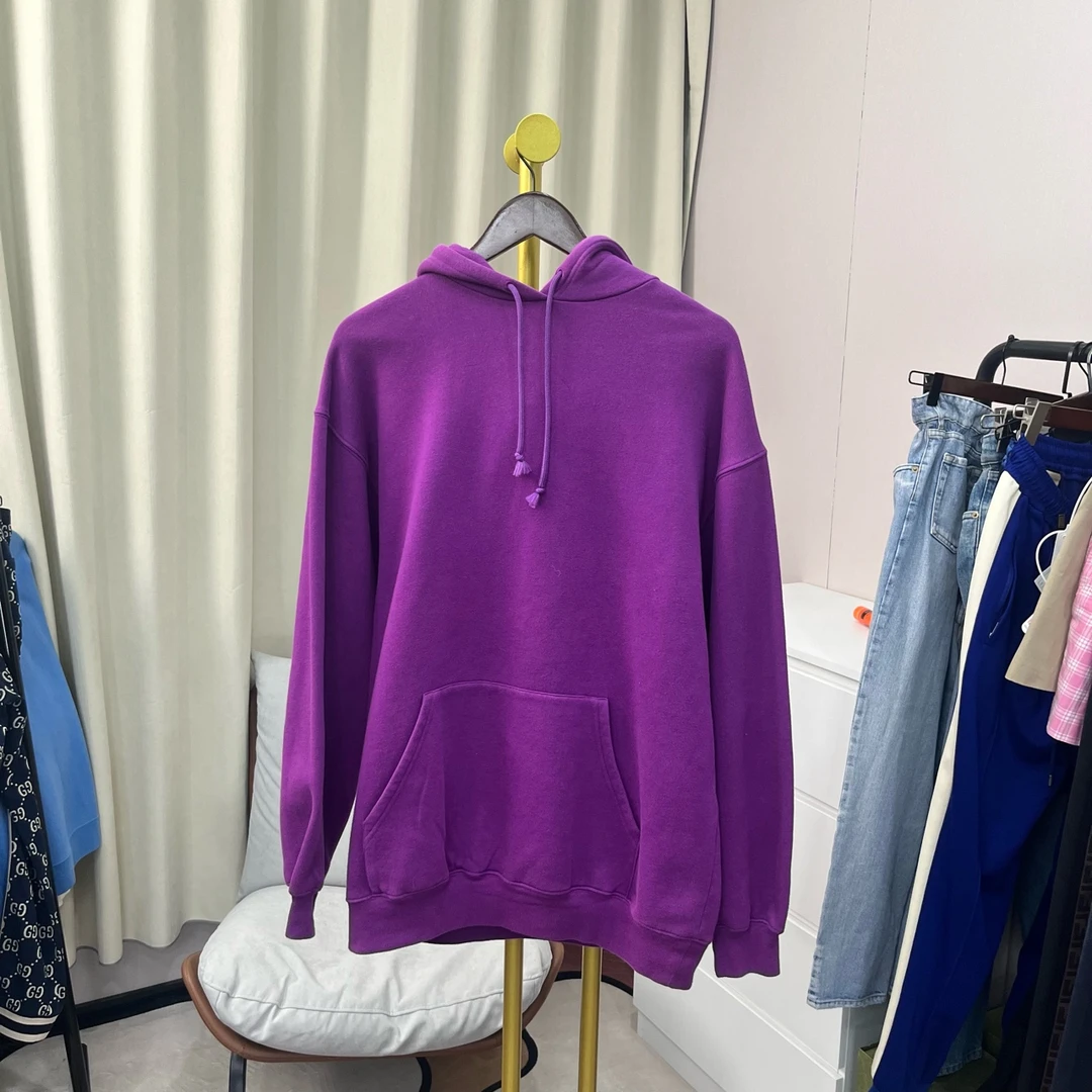 99新 Balenciaga/巴黎世家 紫色背后logo帽衫  XS码