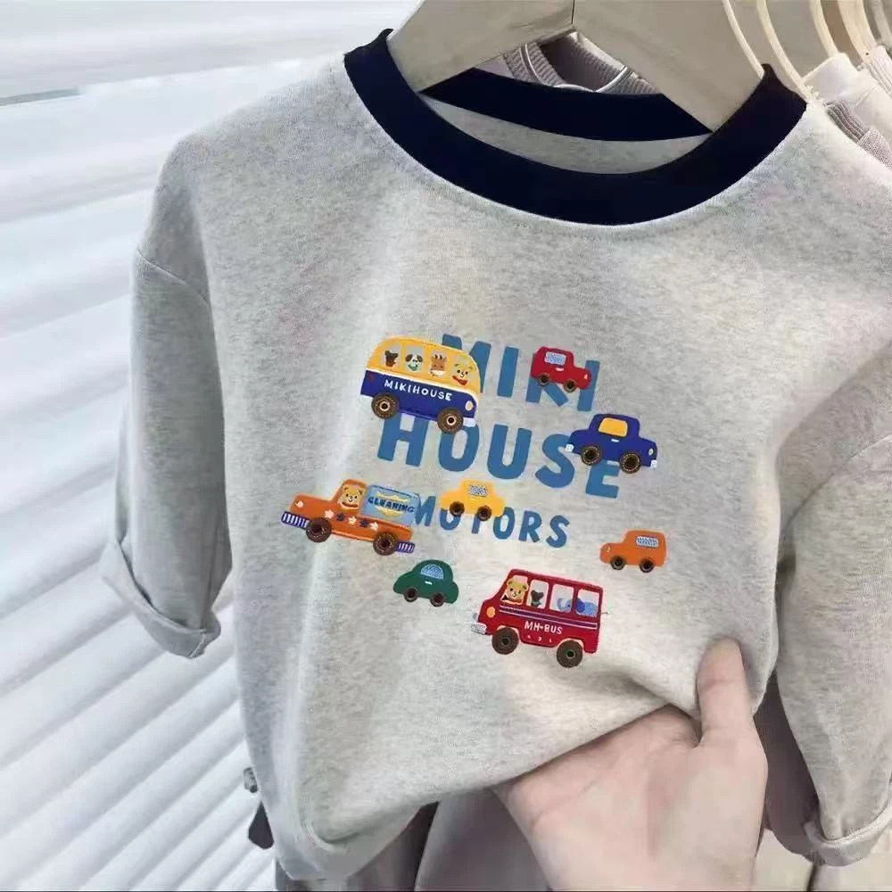 2025年款衣服儿童纯棉长袖T恤春秋潮酷百搭打底洋气外穿上衣t