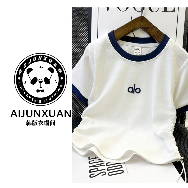 【专属定制】2025韩版女童夏季新款t恤时尚洋气爆款百搭休闲潮款