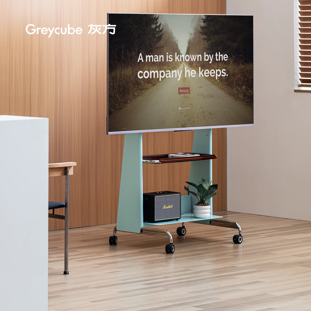 可移动简约金属工艺双层款电视柜北欧家用电视架客厅