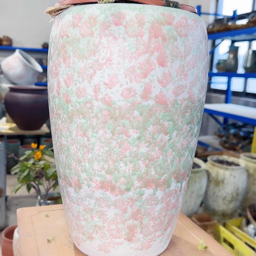 紫砂花盆高33口19