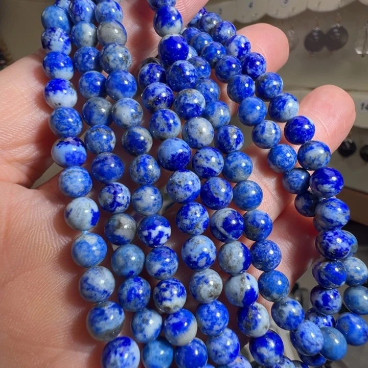 青金石未镶嵌手链2条长链41cm