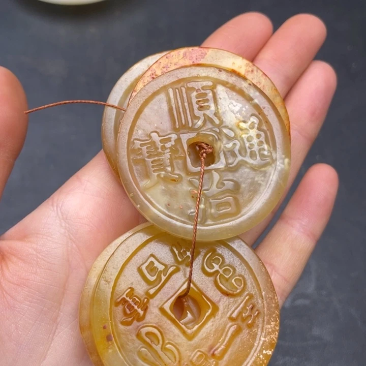 把件白玉菩提摆件
