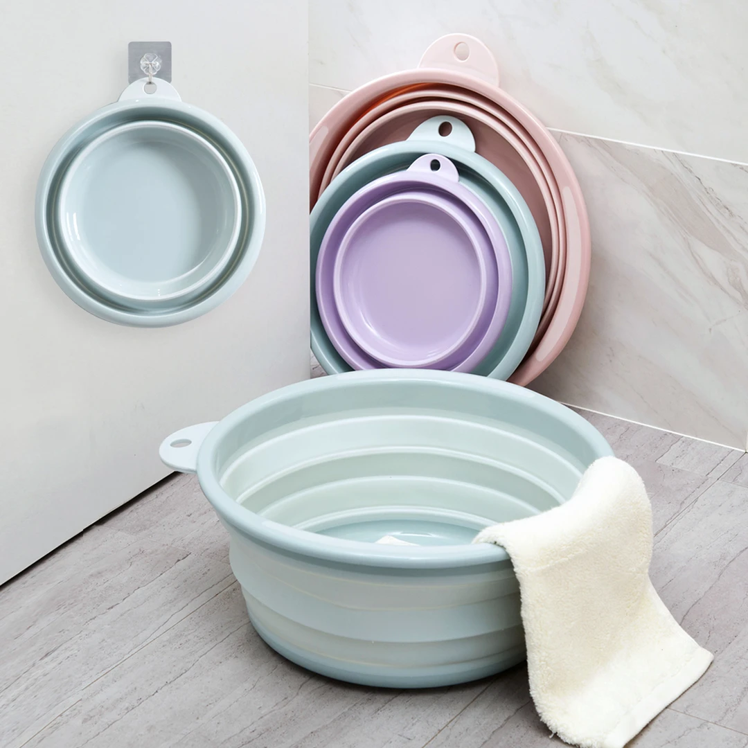 可折叠洗脸盆旅行便携式婴儿洗屁股小盆家用加厚大号洗衣塑料盆子
