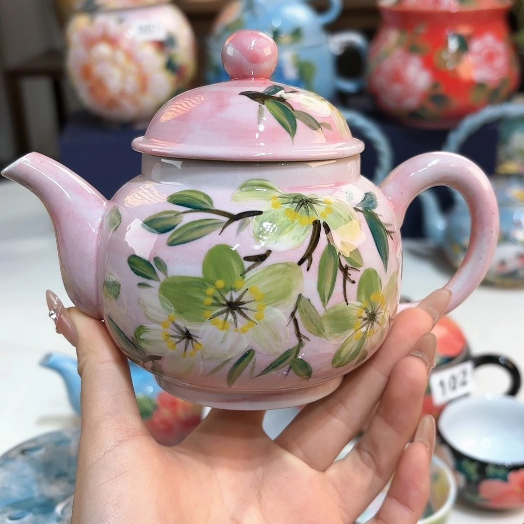 景德镇手绘高温釉下彩陶瓷茶具