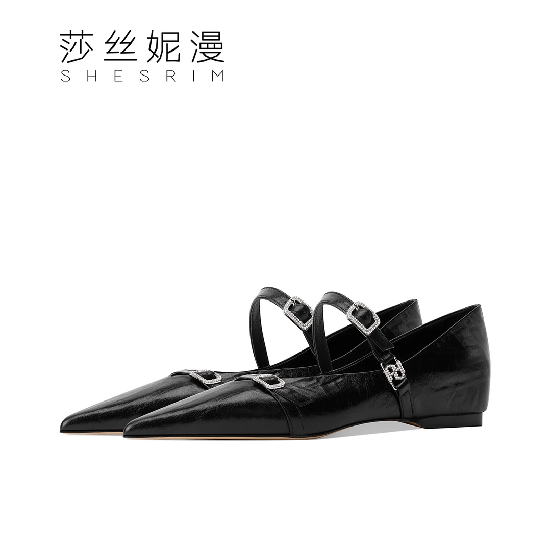 278-2025春季新款气质时尚百搭性感轻奢细跟黑色尖头细高跟设计师