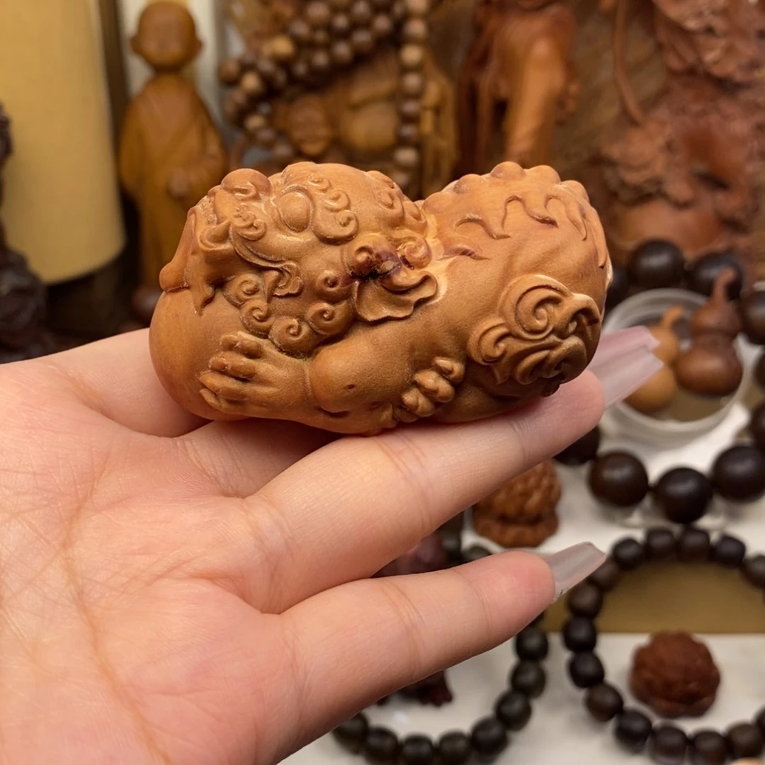 檀香木手串/手链迈索尔老山檀香有求必应貔貅手把件奶香，微瑕