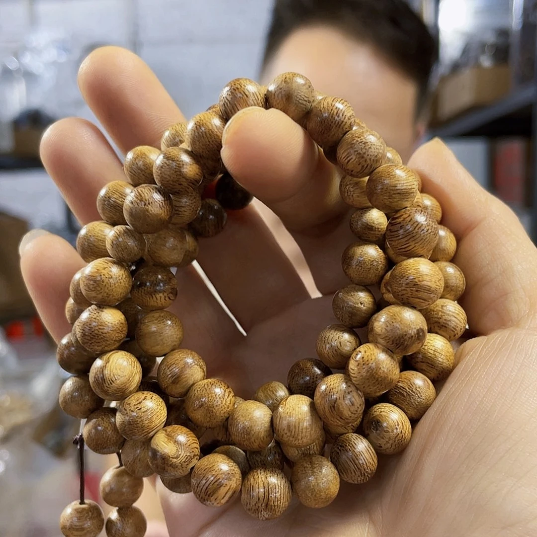 手串沉香野生海南沉香圆珠长串0.8/23克+多样性发一
