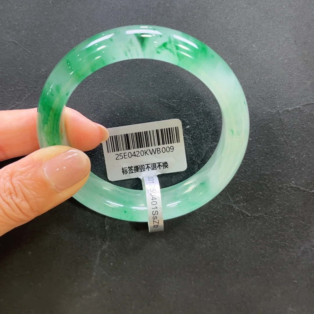 石英质玉（非洲翠）未镶嵌手镯➕小玥54