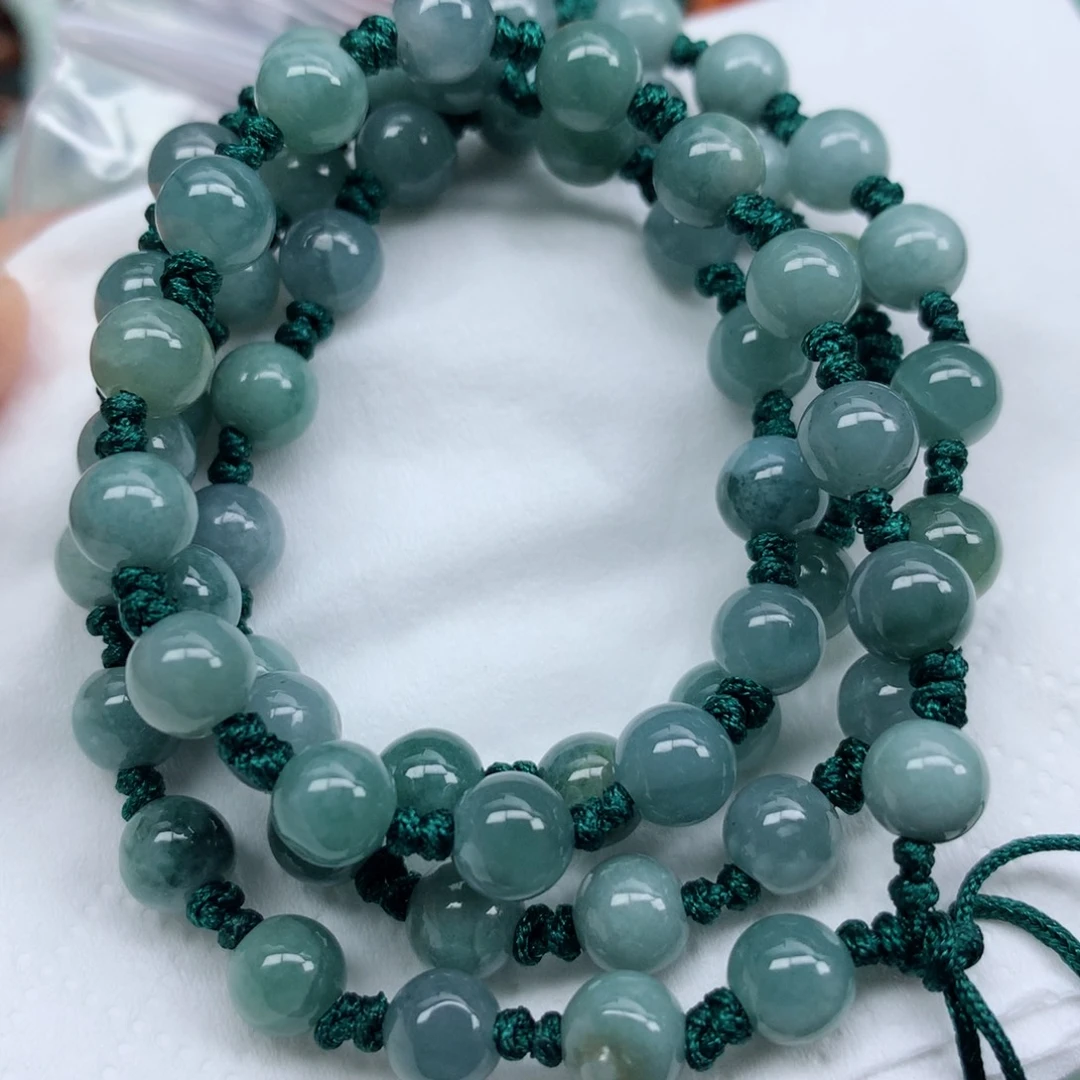 翡翠未镶嵌颈饰手串