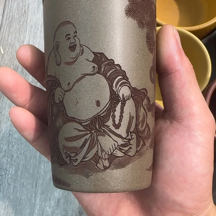 茶杯紫砂自**心全手工制作工艺