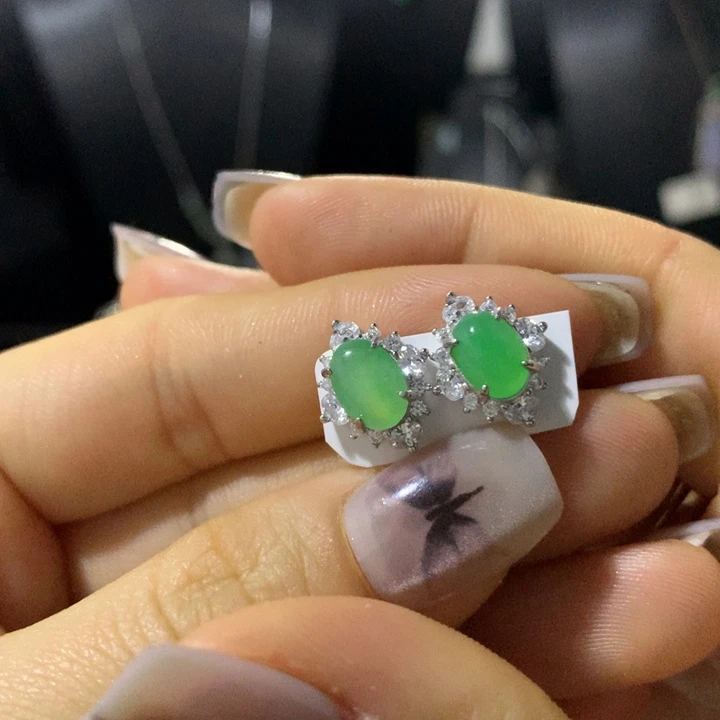 翡翠银S925镶嵌戒指