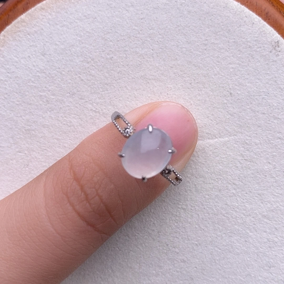 翡翠银S925镶嵌戒指