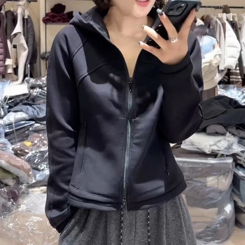 2025秋冬韩版新款卫衣显瘦百搭长袖连帽上衣LK2507158