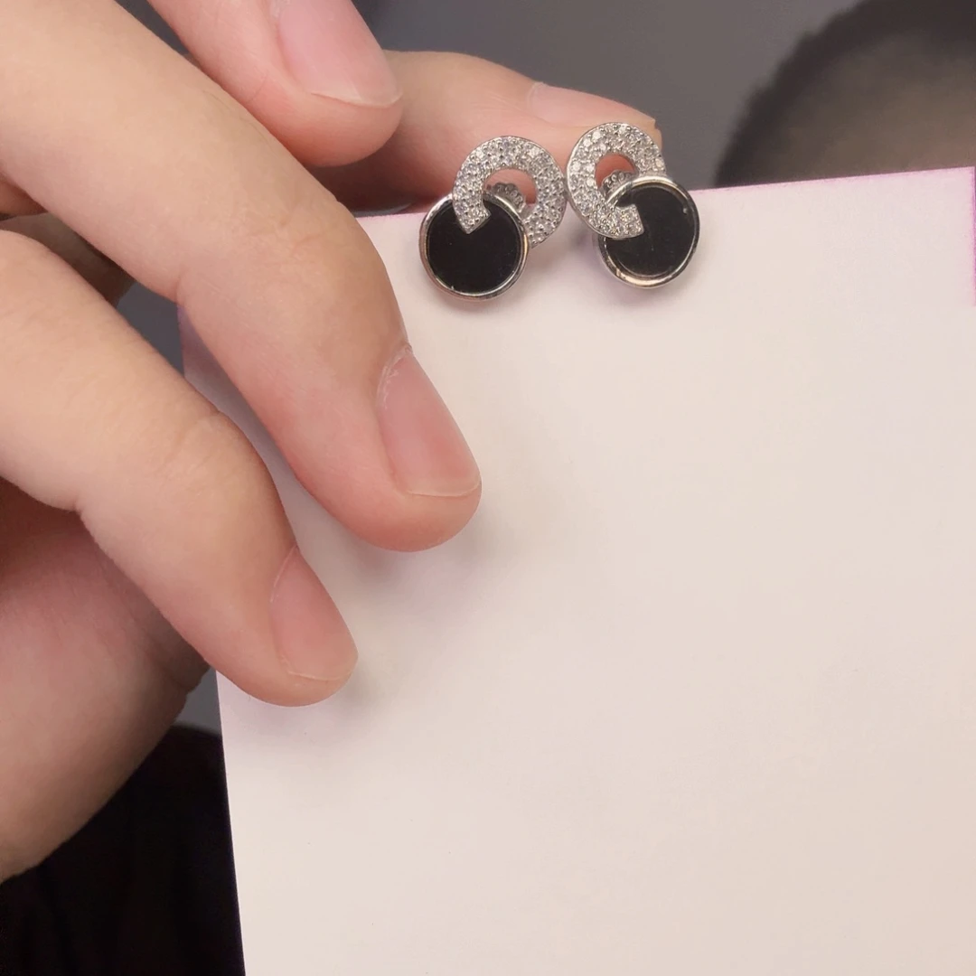 翡翠银S925镶嵌颈饰一对