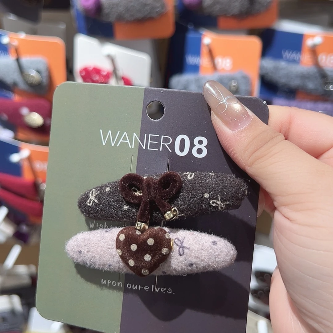 非金属爱心蝴蝶结ab鸭夹