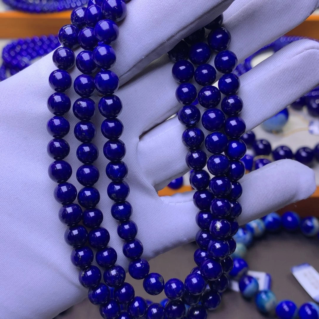 青金石未镶嵌手串7mm