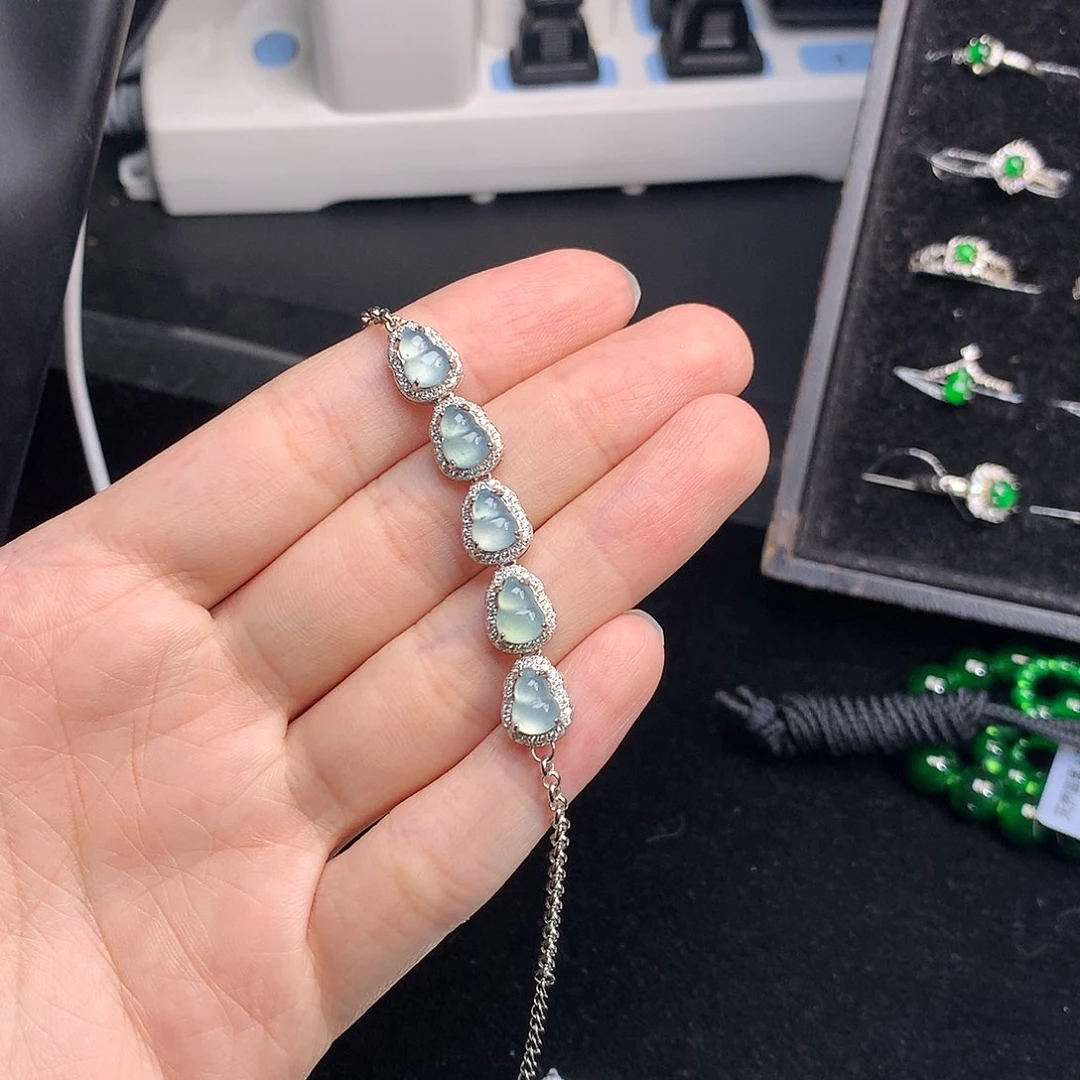 【闪购商品】翡翠银S925镶嵌吊坠(不含链)