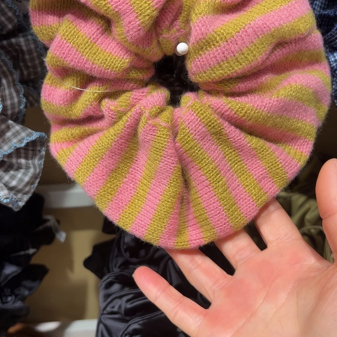 布艺铁合金针织条纹肠圈