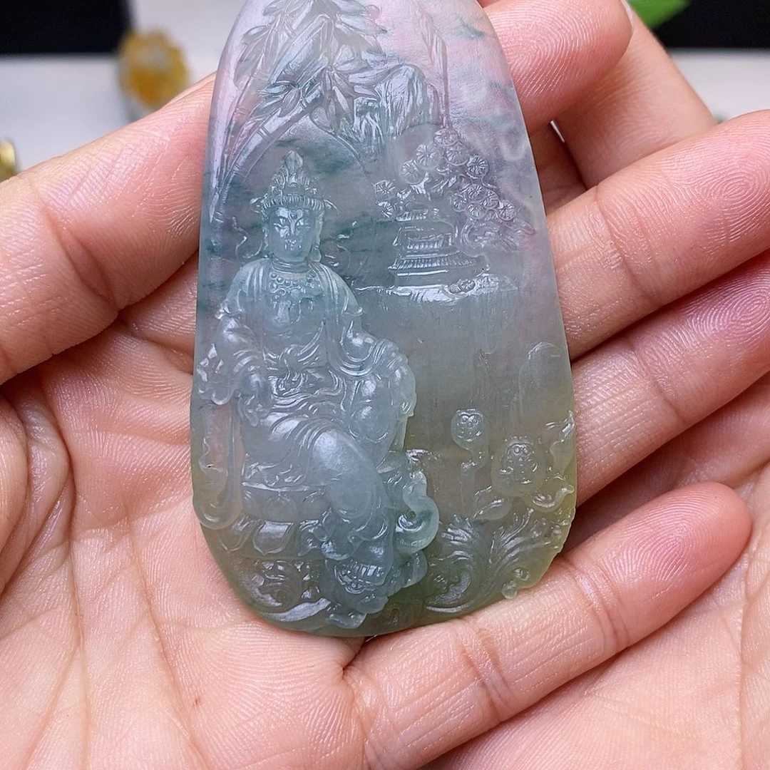 定制翡翠未镶嵌@****@吊坠