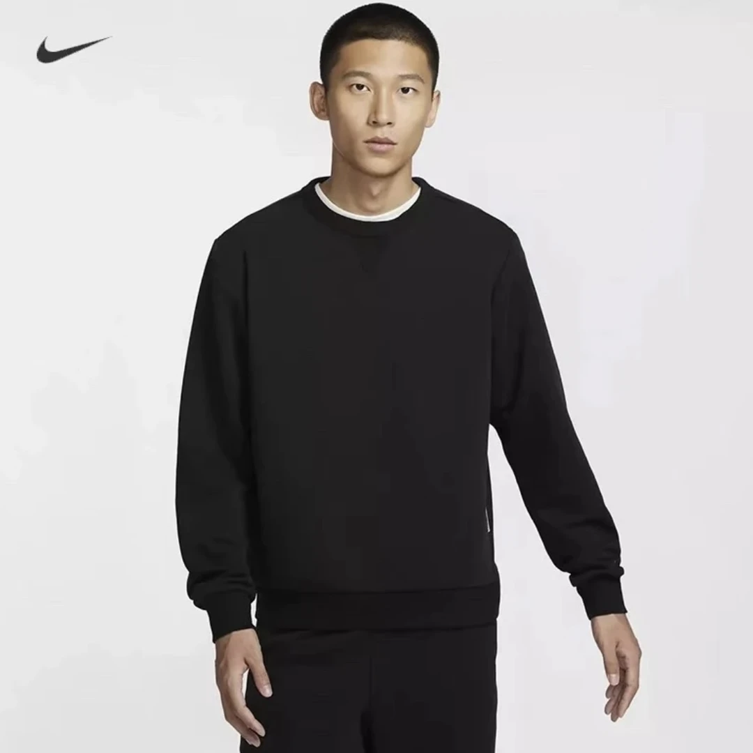 【秋季上新】耐克 Dri-FIT男卫衣运动刺绣黑色套头衫 FZ0221010