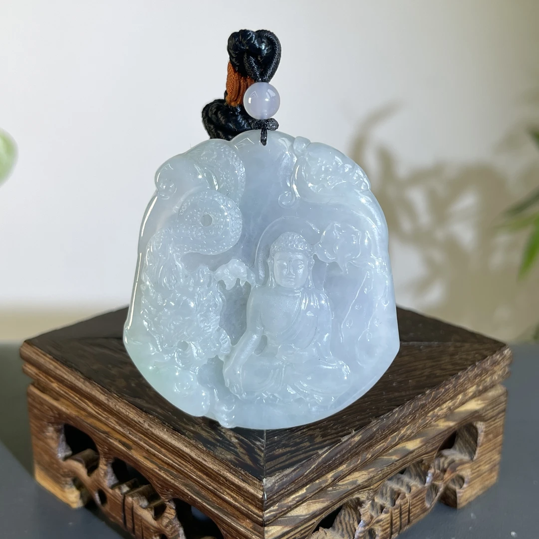 JTA09-115 天然缅甸翡翠A货 阿弥