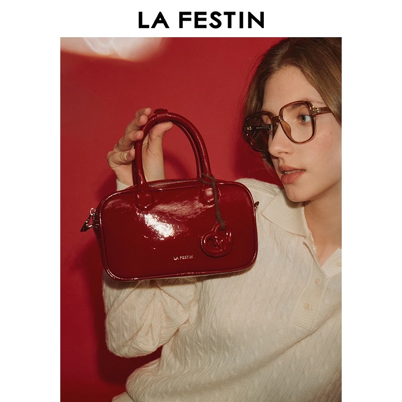 【交个朋友专属】拉菲斯汀小胖墩波士顿包时尚单肩斜挎女包手提包