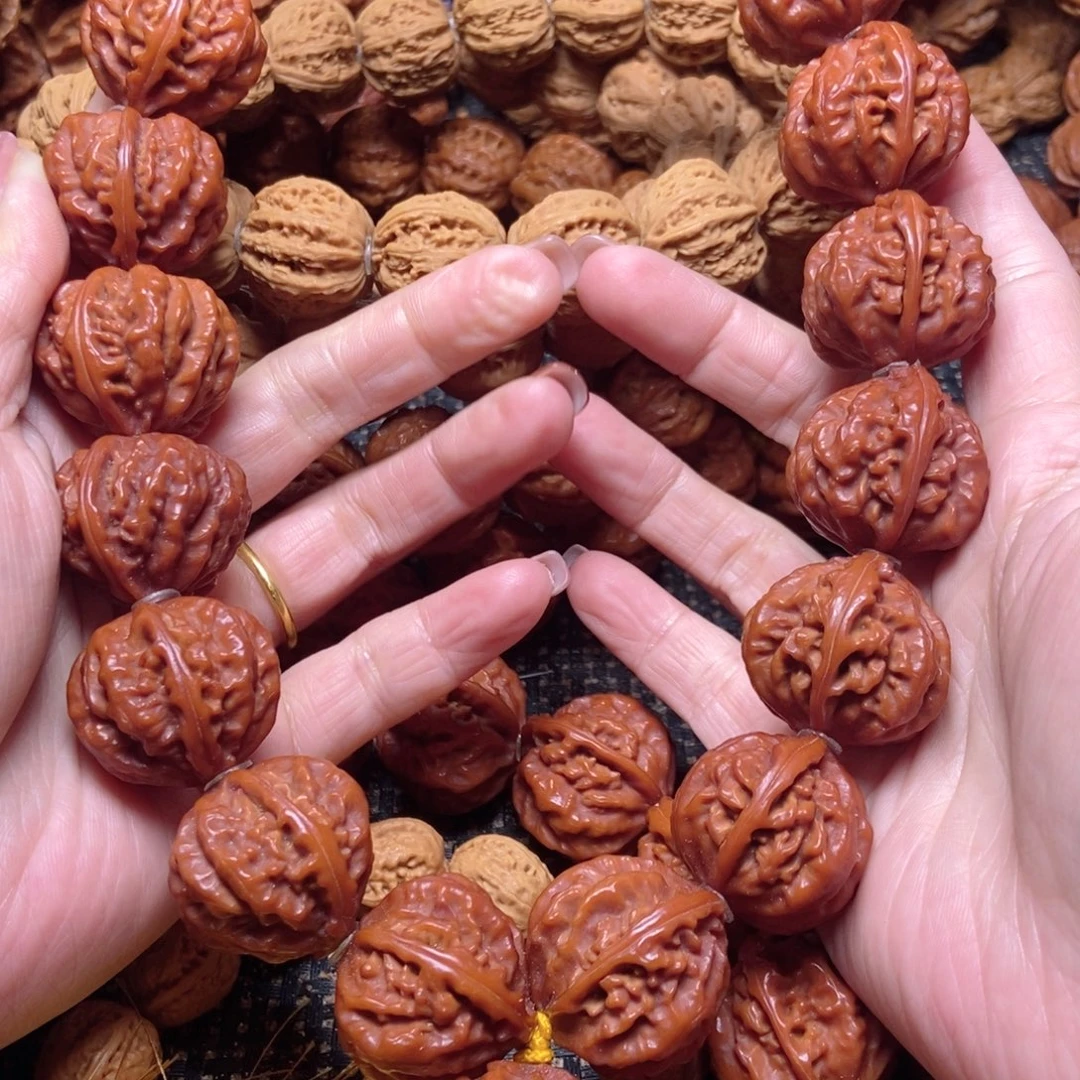 宝***蓝桃核吊坠大京八棱