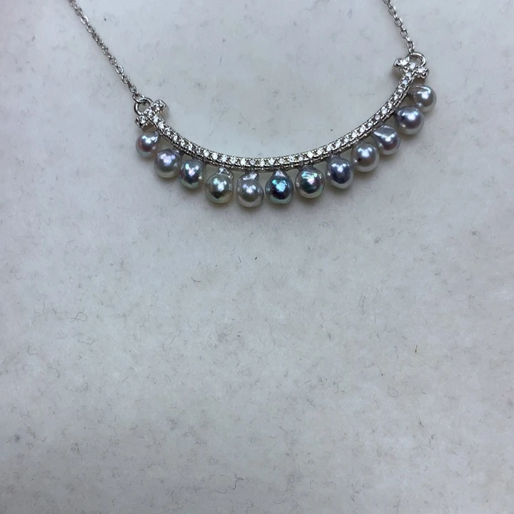 颈饰银S925镶嵌海水珍珠