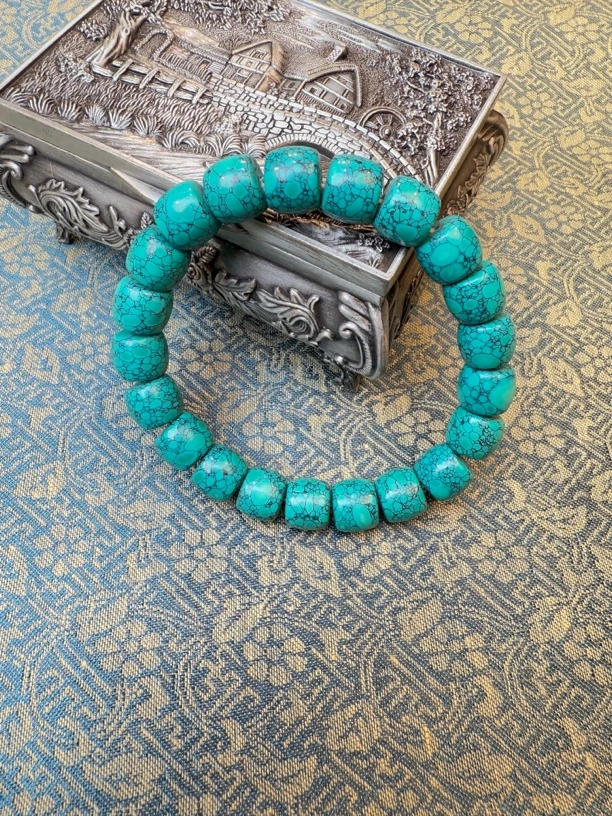 大美精品高端铁线纹路单圈手串