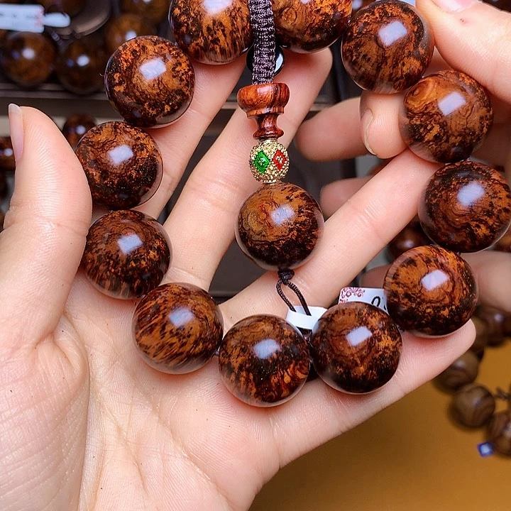 花梨木类手串/手链黄花梨风化料老挝花梨土埋料2.0