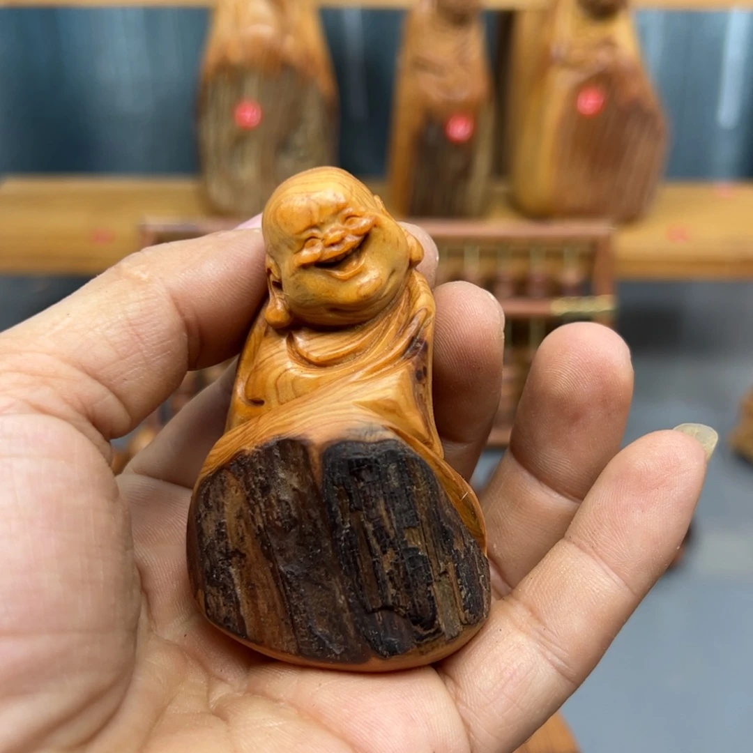 秋***忆木崖柏木摆件手把件