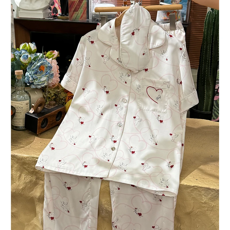 莫里伊【天使之吻短袖长裤】小众潮牌设计家居服