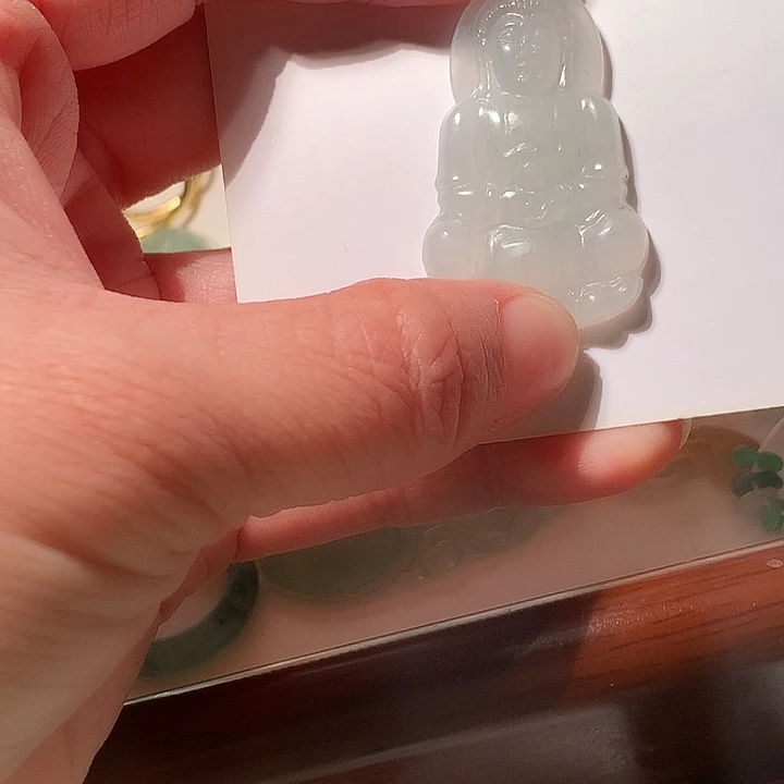 定制翡翠未镶嵌糯冰观音