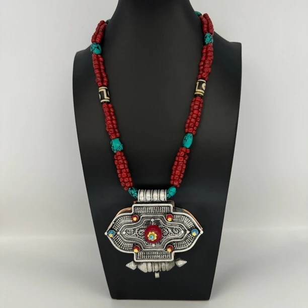 西藏式藏族饰品挂件白铜镀银不掉色藏式吊坠藏装配饰