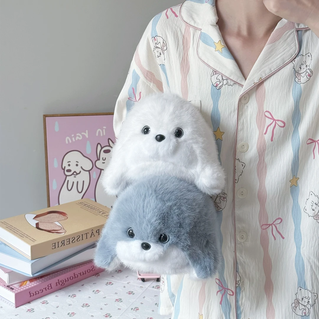 可爱海洋动物小海豹玩偶黑虎鲸毛绒玩具陪睡娃娃公仔女生生日礼物